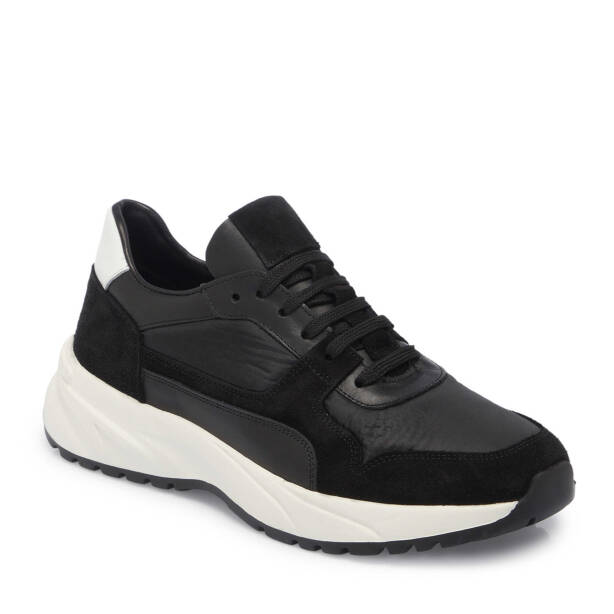 Siyah Süet Deri Erkek Sneaker - E24I1AY56712-A01 - 2