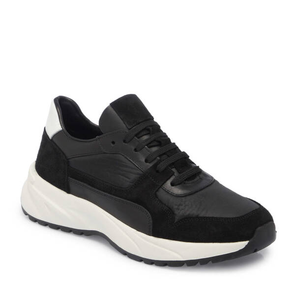 Siyah Süet Deri Erkek Sneaker - E24I1AY56712-A01 - 2