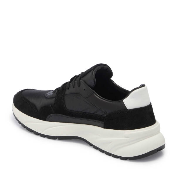 Siyah Süet Deri Erkek Sneaker - E24I1AY56712-A01 - 3