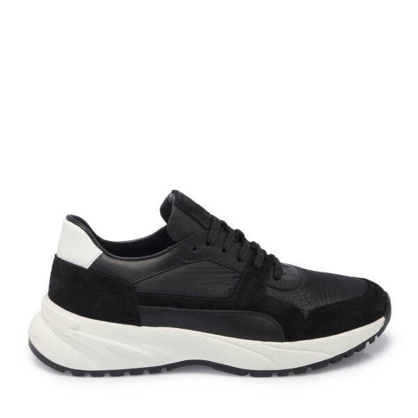 Siyah Süet Deri Erkek Sneaker - E24I1AY56712-A01 - 1