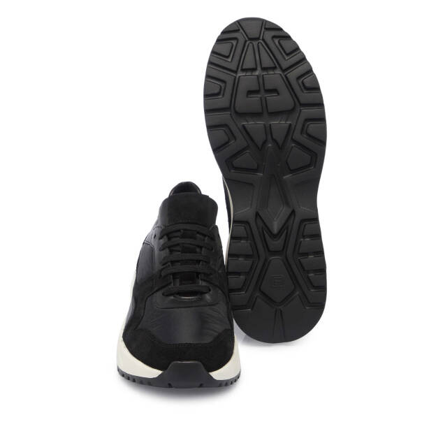 Siyah Süet Deri Erkek Sneaker - E24I1AY56712-A01 - 4