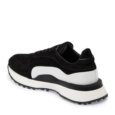 Siyah Süet Deri Erkek Sneaker - E24I1AY56713-A01 - 2