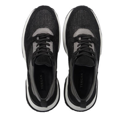  Siyah Süet Deri Erkek Sneaker - E24I1AY56714-A01 - 5