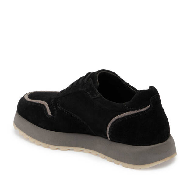 Siyah Süet Deri Erkek Sneaker - E24I1AY56723-A01 - 2
