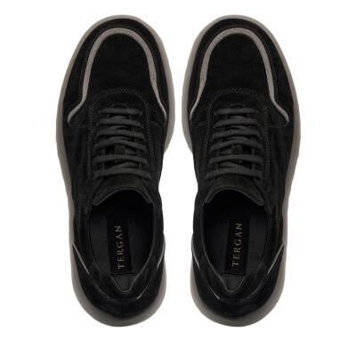 Siyah Süet Deri Erkek Sneaker - E24I1AY56723-A01 - 5