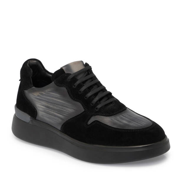 Siyah Hakiki Süet Deri Erkek Sneaker - E24I1AY56724-A01 - 2