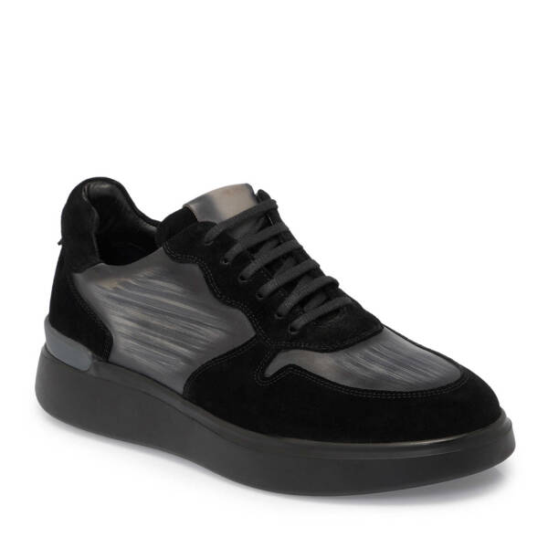 Siyah Hakiki Süet Deri Erkek Sneaker - E24I1AY56724-A01 - 2