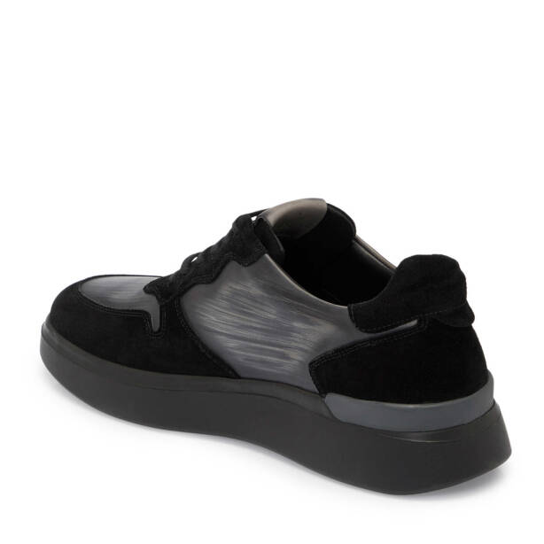 Siyah Hakiki Süet Deri Erkek Sneaker - E24I1AY56724-A01 - 3