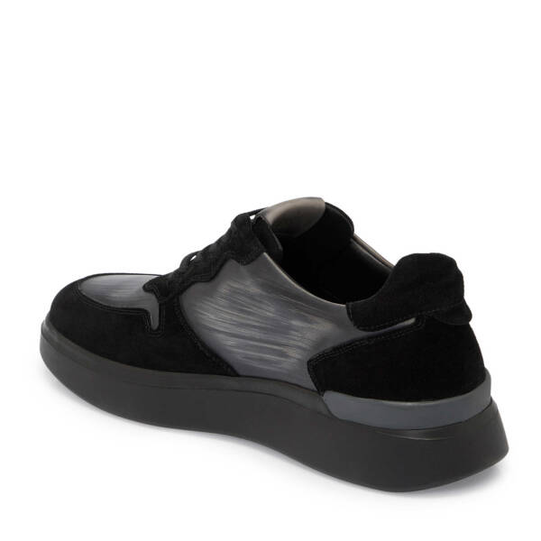 Siyah Hakiki Süet Deri Erkek Sneaker - E24I1AY56724-A01 - 3