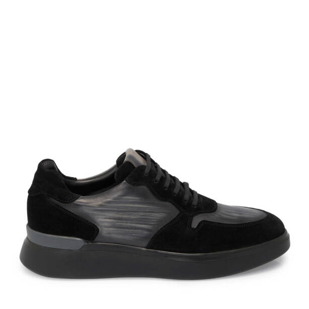 Siyah Hakiki Süet Deri Erkek Sneaker - E24I1AY56724-A01 - 1