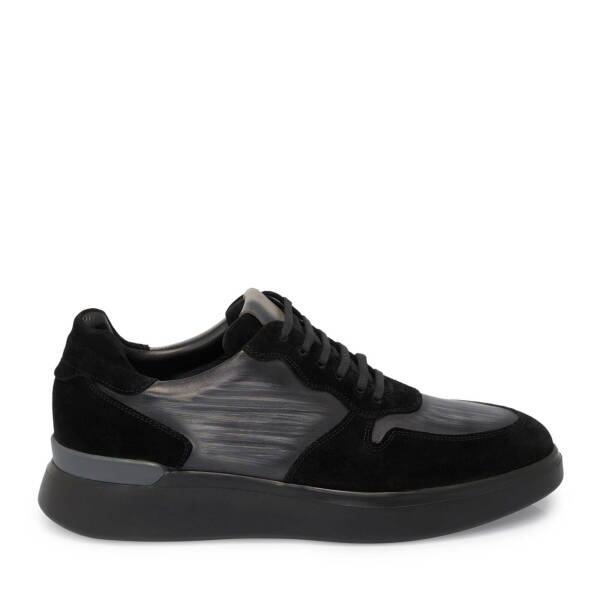 Siyah Hakiki Süet Deri Erkek Sneaker - E24I1AY56724-A01 - 1