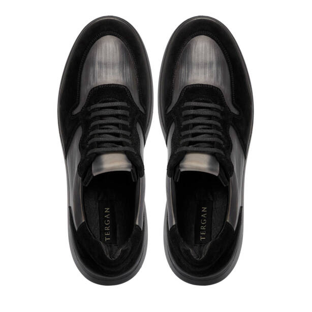 Siyah Hakiki Süet Deri Erkek Sneaker - E24I1AY56724-A01 - 5