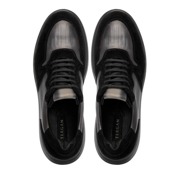 Siyah Hakiki Süet Deri Erkek Sneaker - E24I1AY56724-A01 - 5