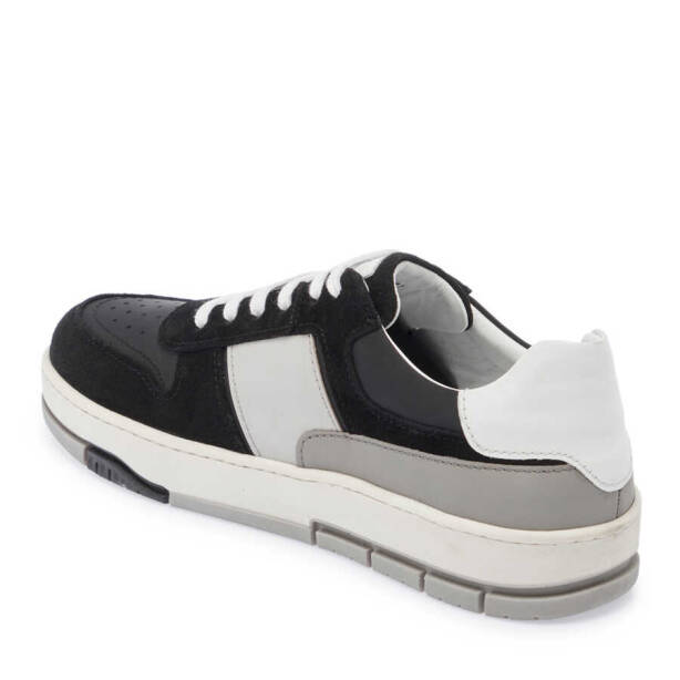 Siyah Hakiki Süet Deri Erkek Sneaker - E24I1AY56731-A01 - 3