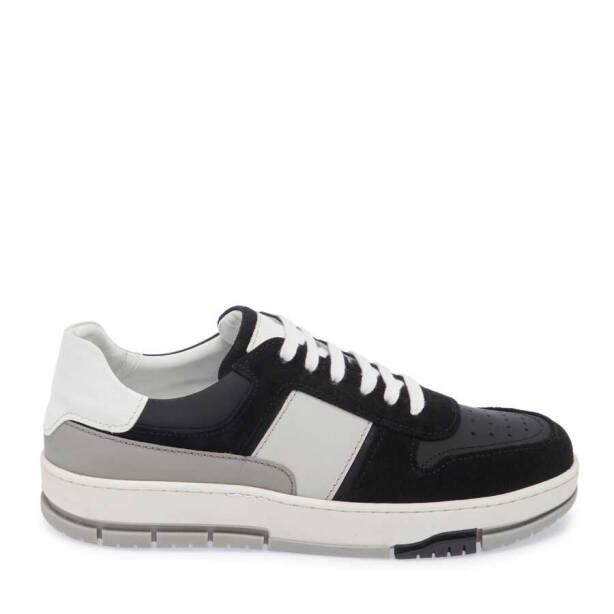 Siyah Hakiki Süet Deri Erkek Sneaker - E24I1AY56731-A01 - 1