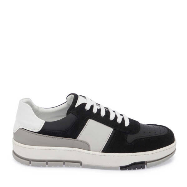 Siyah Hakiki Süet Deri Erkek Sneaker - E24I1AY56731-A01 - 1