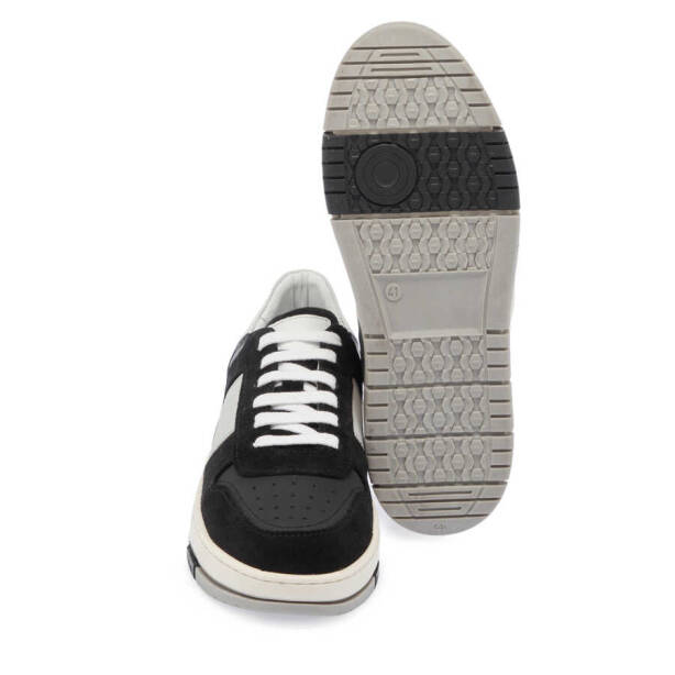 Siyah Hakiki Süet Deri Erkek Sneaker - E24I1AY56731-A01 - 4