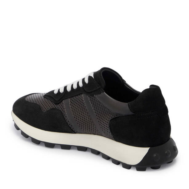 Siyah Hakiki Süet Deri Erkek Sneaker - E24I1AY56733-A01 - 3