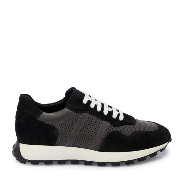Siyah Hakiki Süet Deri Erkek Sneaker - E24I1AY56733-A01 - 1