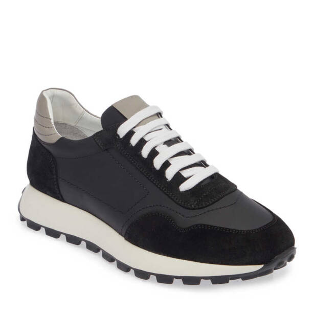 Siyah Hakiki Süet Deri Erkek Sneaker - E24I1AY56734-A01 - 2