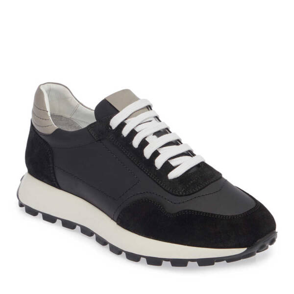 Siyah Hakiki Süet Deri Erkek Sneaker - E24I1AY56734-A01 - 2