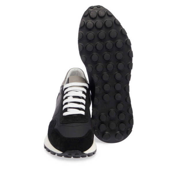 Siyah Hakiki Süet Deri Erkek Sneaker - E24I1AY56734-A01 - 4