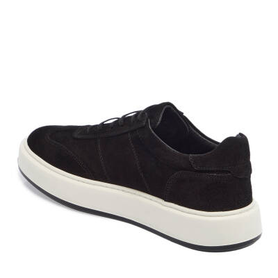  Siyah Süet Deri Erkek Sneaker - E24I1AY56805-A01 - 2