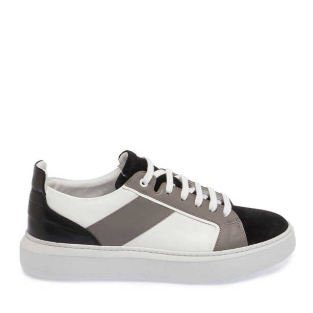 Siyah Süet Deri Erkek Sneaker - E24I1AY56817-A01 - 3