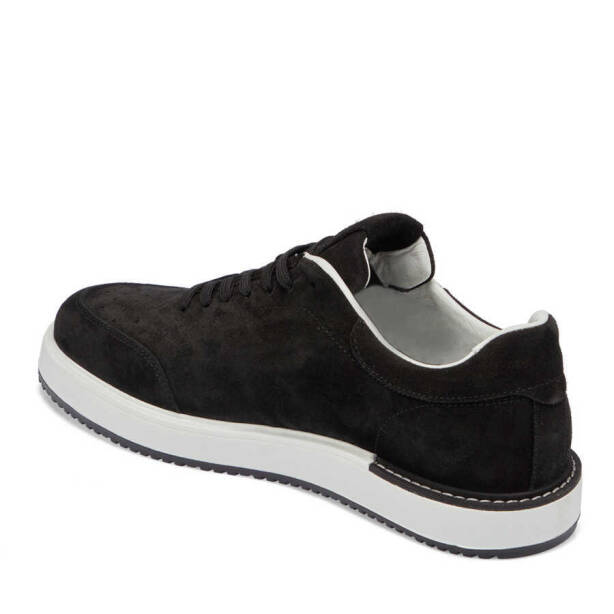 Siyah Süet Deri Erkek Sneaker - E24I1AY56857-A01 - 2