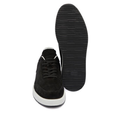 Siyah Süet Deri Erkek Sneaker - E24I1AY56857-A01 - 4