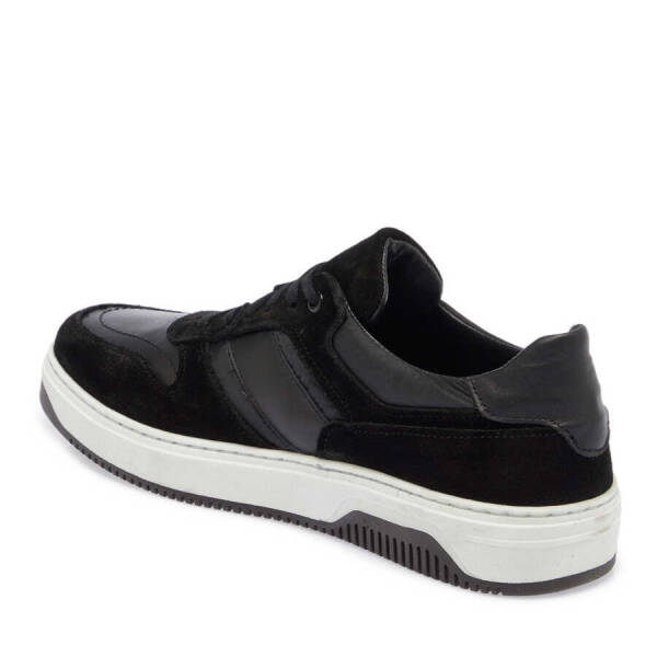 Siyah Hakiki Süet Deri Erkek Sneaker - E24I1AY56901-W19 - 3