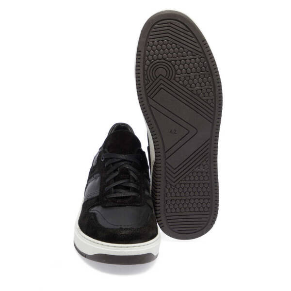 Siyah Hakiki Süet Deri Erkek Sneaker - E24I1AY56901-W19 - 4