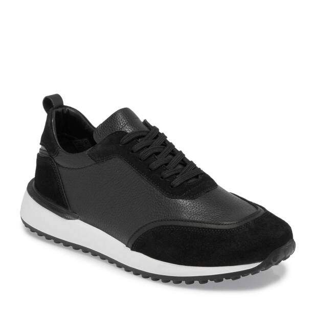Siyah Hakiki Süet Deri Erkek Sneaker - E24S1AY56959-W19 - 2