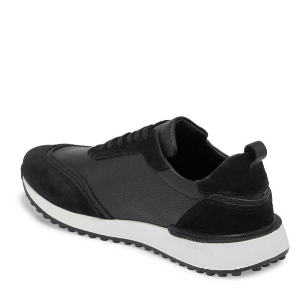 Siyah Hakiki Süet Deri Erkek Sneaker - E24S1AY56959-W19 - 3