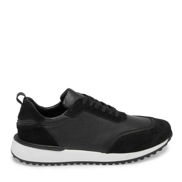 Siyah Hakiki Süet Deri Erkek Sneaker - E24S1AY56959-W19 - 1