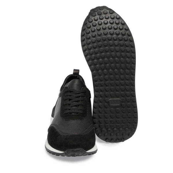 Siyah Hakiki Süet Deri Erkek Sneaker - E24S1AY56959-W19 - 4