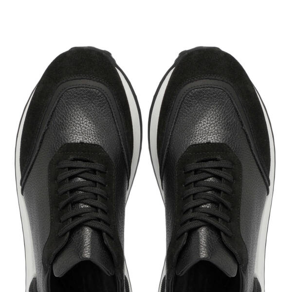 Siyah Hakiki Süet Deri Erkek Sneaker - E24S1AY56959-W19 - 5