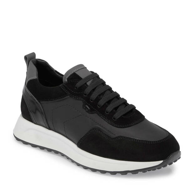 Siyah Hakiki Süet Deri Erkek Sneaker - E24S1AY57068-W19 - 2