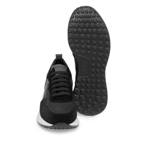 Siyah Hakiki Süet Deri Erkek Sneaker - E24S1AY57068-W19 - 4