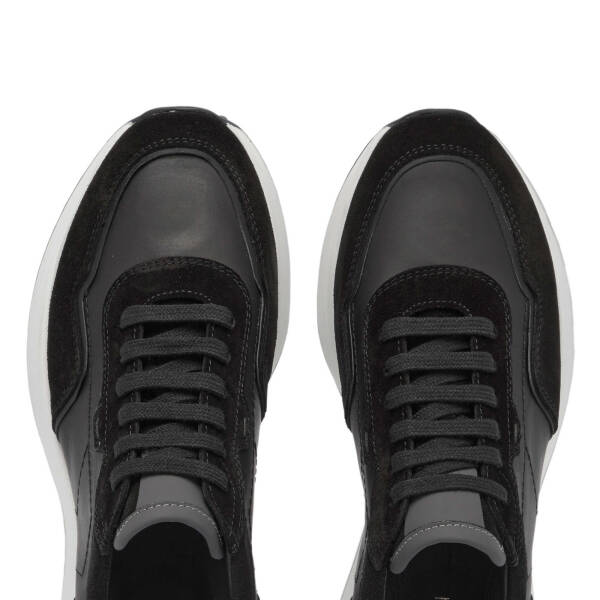 Siyah Hakiki Süet Deri Erkek Sneaker - E24S1AY57068-W19 - 5