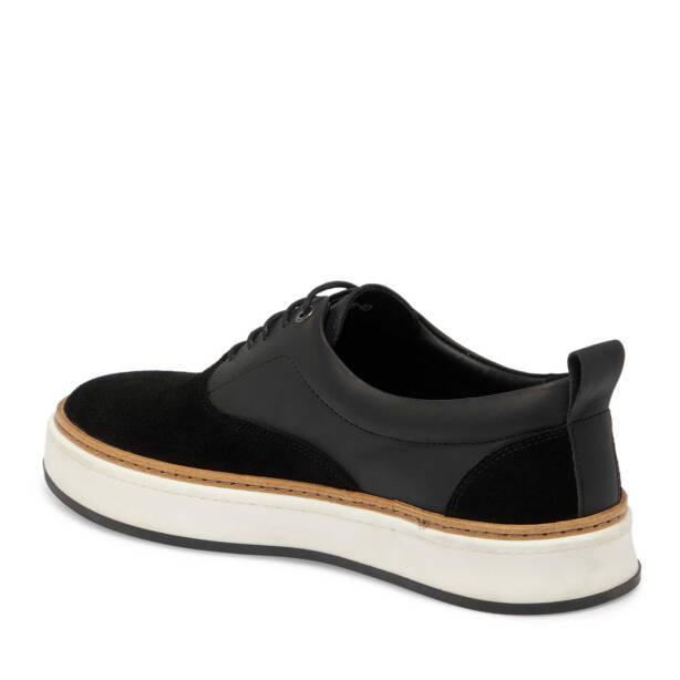 Siyah Süet Deri Erkek Sneaker - E24S1AY57070-A01 - Tergan