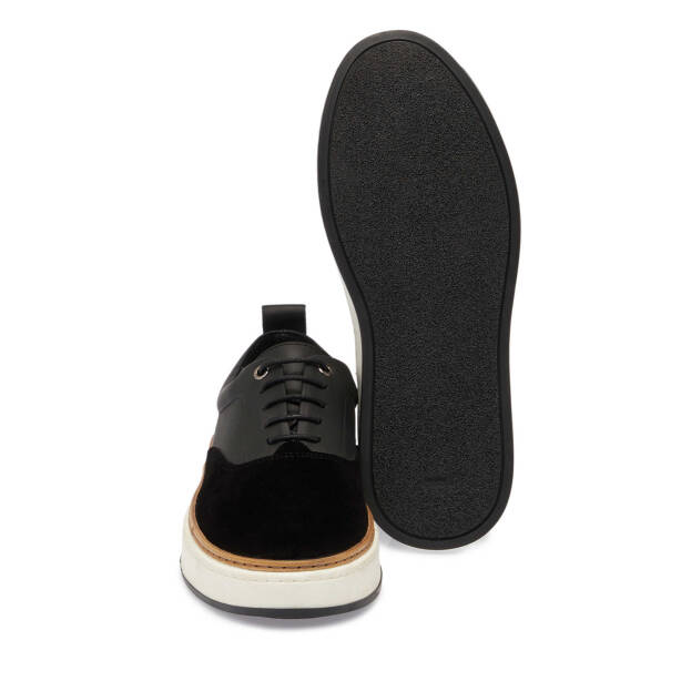Siyah Süet Deri Erkek Sneaker - E24S1AY57070-A01 - Tergan