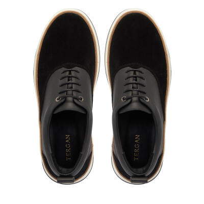 Siyah Süet Deri Erkek Sneaker - E24S1AY57070-A01 - 5