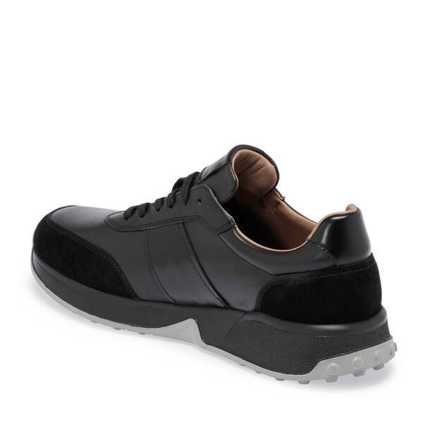Siyah Hakiki Süet Deri Erkek Sneaker - E24S1AY57082-W19 - 3