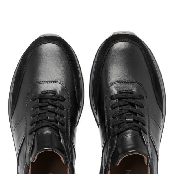 Siyah Hakiki Süet Deri Erkek Sneaker - E24S1AY57082-W19 - 5