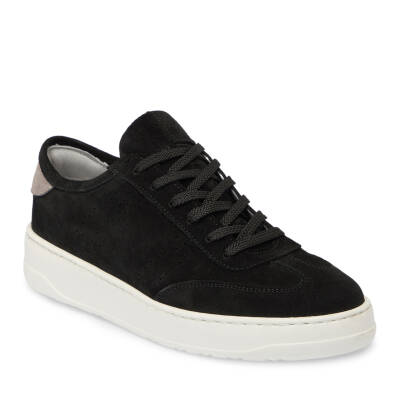 Siyah Süet Deri Erkek Sneaker - E25I1AY57229-A9K - 1