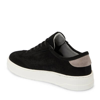 Siyah Süet Deri Erkek Sneaker - E25I1AY57229-A9K - 2