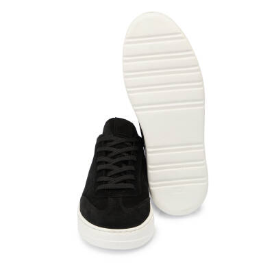 Siyah Süet Deri Erkek Sneaker - E25I1AY57229-A9K - 4