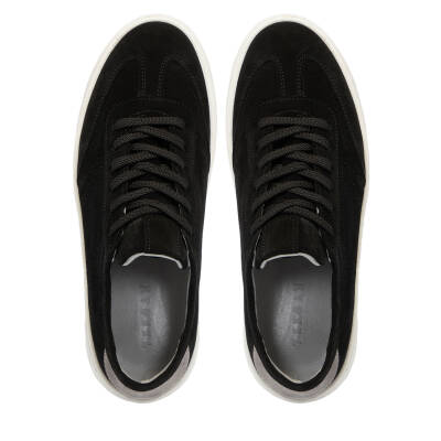 Siyah Süet Deri Erkek Sneaker - E25I1AY57229-A9K - 5