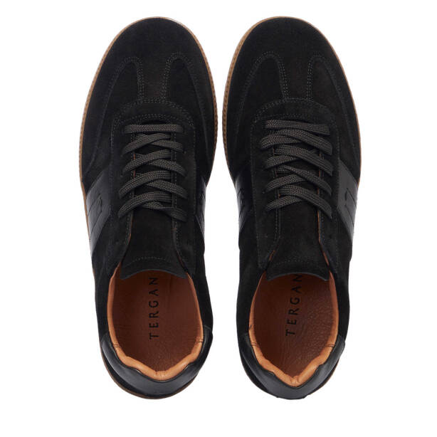 Siyah Hakiki Süet Deri Erkek Sneaker - E25I1AY57273-A01 - 5